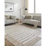 Lev Modern Light Brown/Light Beige Area Rug - Image 2