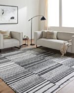 Katarina Modern Black/Light Silver Area Rug - Image 2