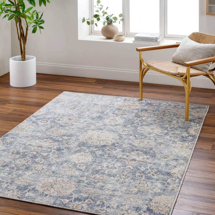 AAAB8313-roomscene_201-1 Millie Modern Denim Area Rug - Image 1