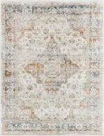 Madai Traditional Cream/Burnt Orange Area Rug