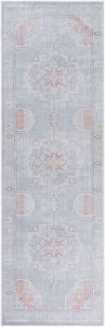 Luisanna Traditional Light Blue Area Rug - Image 3