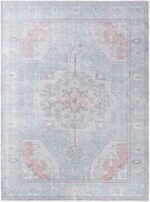 Luisanna Traditional Light Blue Area Rug