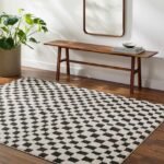 Ilea Modern Black/Ivory Area Rug