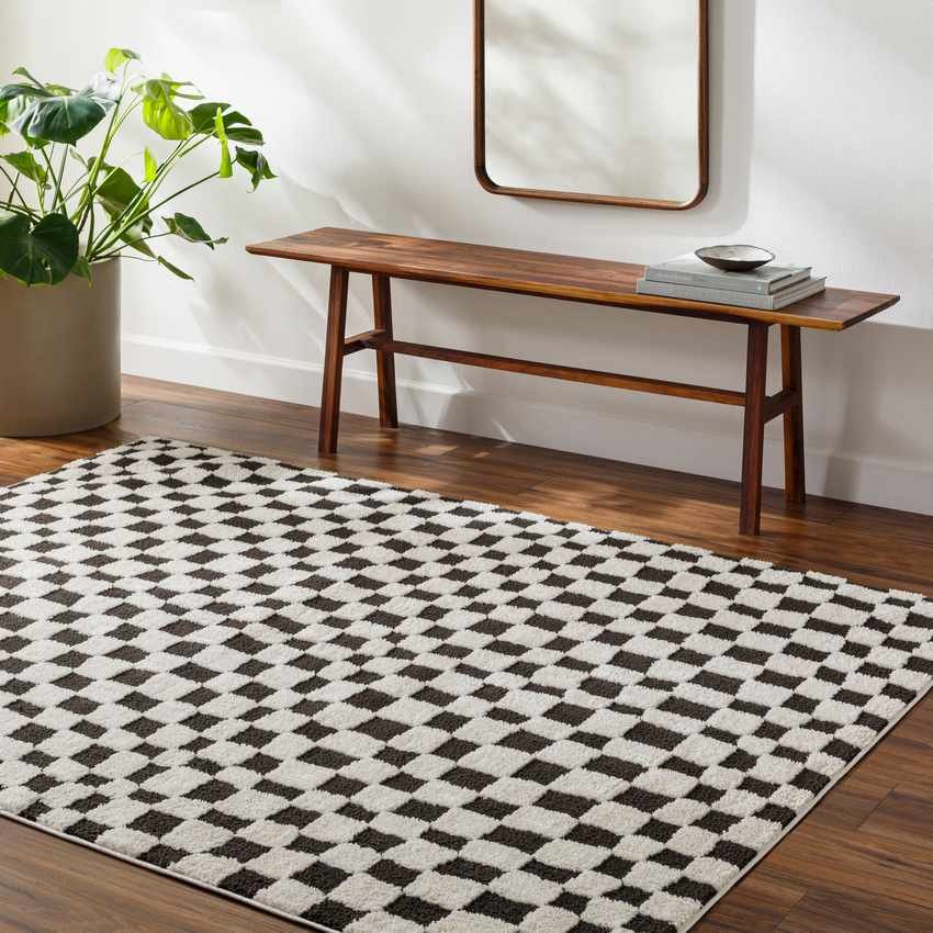 AAAB8410-roomscene_201_a74e52cb-472a-490b-a1d0-93638c96ae1d-1 Ilea Modern Black/Ivory Area Rug - Image 1
