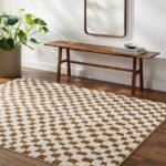Ilea Modern Ivory/Brown Area Rug