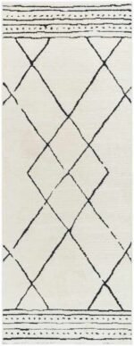 Josue Modern Ivory/Black Area Rug - Image 3