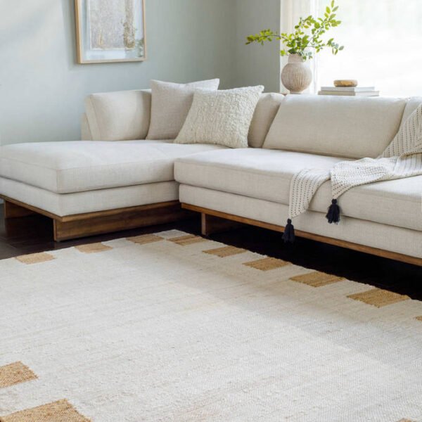 Roselle Cottage Light Silver Area Rug