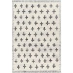 Kashena Modern Ivory/Black Area Rug - Image 2