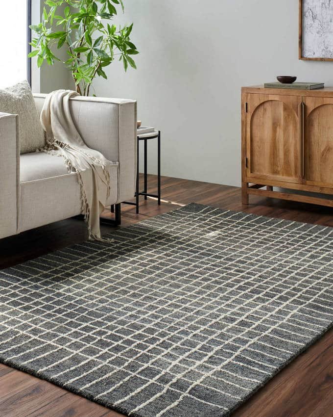 AAAB8575-576-roomscene_201-1 Edinburg Modern Grey Area Rug - Image 1