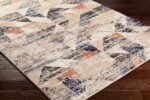 Delaine Traditional Dark Blue/Light Beige Area Rug - Image 5