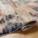 Delaine Traditional Dark Blue/Light Beige Area Rug - Image 3