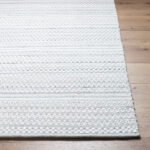 Precious Solid and Border Cream/Charcoal Area Rug - Image 4