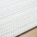 Precious Solid and Border Cream/Charcoal Area Rug - Image 3