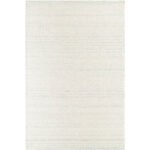 Precious Solid and Border Cream/Light Slate Area Rug - Image 2