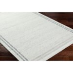 Janmichael Solid and Border Gray/Ivory Area Rug - Image 5