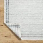 Janmichael Solid and Border Gray/Ivory Area Rug - Image 6