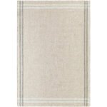 Janmichael Solid and Border Light Beige Area Rug - Image 2