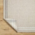 Janmichael Solid and Border Light Beige Area Rug - Image 6