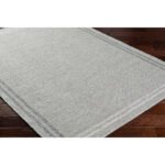 Janmichael Solid and Border Gray/Black Area Rug - Image 5