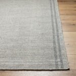 Janmichael Solid and Border Gray/Black Area Rug - Image 4