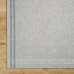 Janmichael Solid and Border Gray/Black Area Rug - Image 7