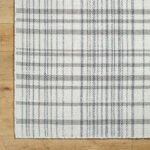 Ishaq Solid and Border Light Silver Area Rug - Image 7