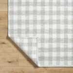 Jamaris Solid and Border Light Grey Area Rug - Image 6
