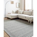 Janmichael Solid and Border Gray Area Rug