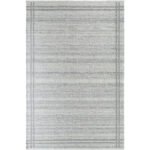 Janmichael Solid and Border Gray Area Rug - Image 2
