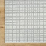 Ishaq Solid and Border Light Grey Area Rug - Image 7