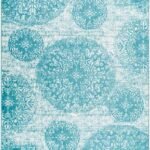 Marieann Bohemian Teal Area Rug
