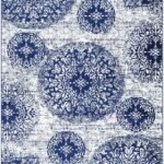 Marieann Bohemian Dark Blue Area Rug
