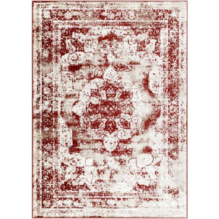 AAAB8755-5373-1 Hubert Traditional Burgundy Area Rug - Image 1