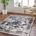 Hubert Traditional Black Area Rug