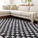 Donnisha Modern Light Silver/Black Area Rug