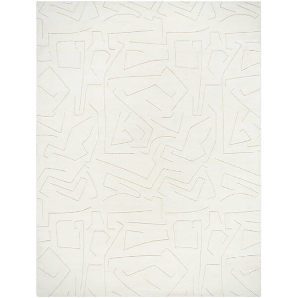 Jillienne Modern White Area Rug