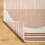 Neerbosch Modern Burnt Orange Area Rug - Image 3