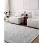 Mitul Modern Light Silver Area Rug