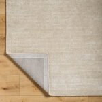 Jett Solid and Border Light Brown Area Rug - Image 3