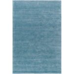 Jett Solid and Border Denim Area Rug - Image 2