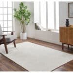 Jett Solid and Border Light Silver Area Rug - Image 3