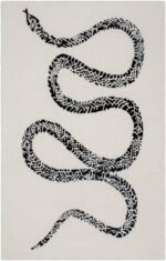 Rachelle Modern Light Silver/Jet Black Area Rug - Image 2