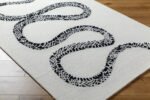 Rachelle Modern Light Silver/Jet Black Area Rug - Image 4