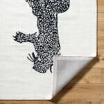 Santania Modern Black/Cream Area Rug - Image 4