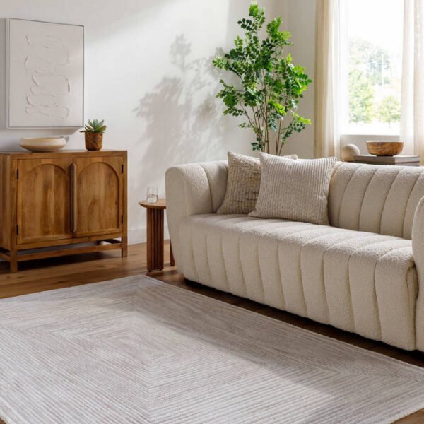 Antwann Modern Light Silver Area Rug