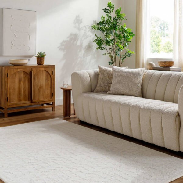 Shardee Modern Light Silver Area Rug