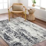 Elin Modern Slate Gray Area Rug