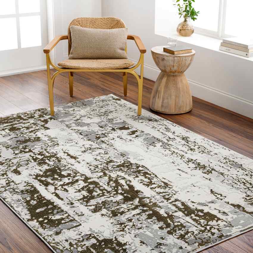 AAAB9106-roomscene_201_dd9740a2-9f60-46df-8c04-a2671bb967ba-1 Elin Modern Moss Area Rug - Image 1