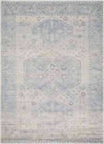 Demarco Traditional Denim/Charcoal Area Rug - Image 6