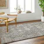 Catarino Traditional Black/Light Gray Area Rug